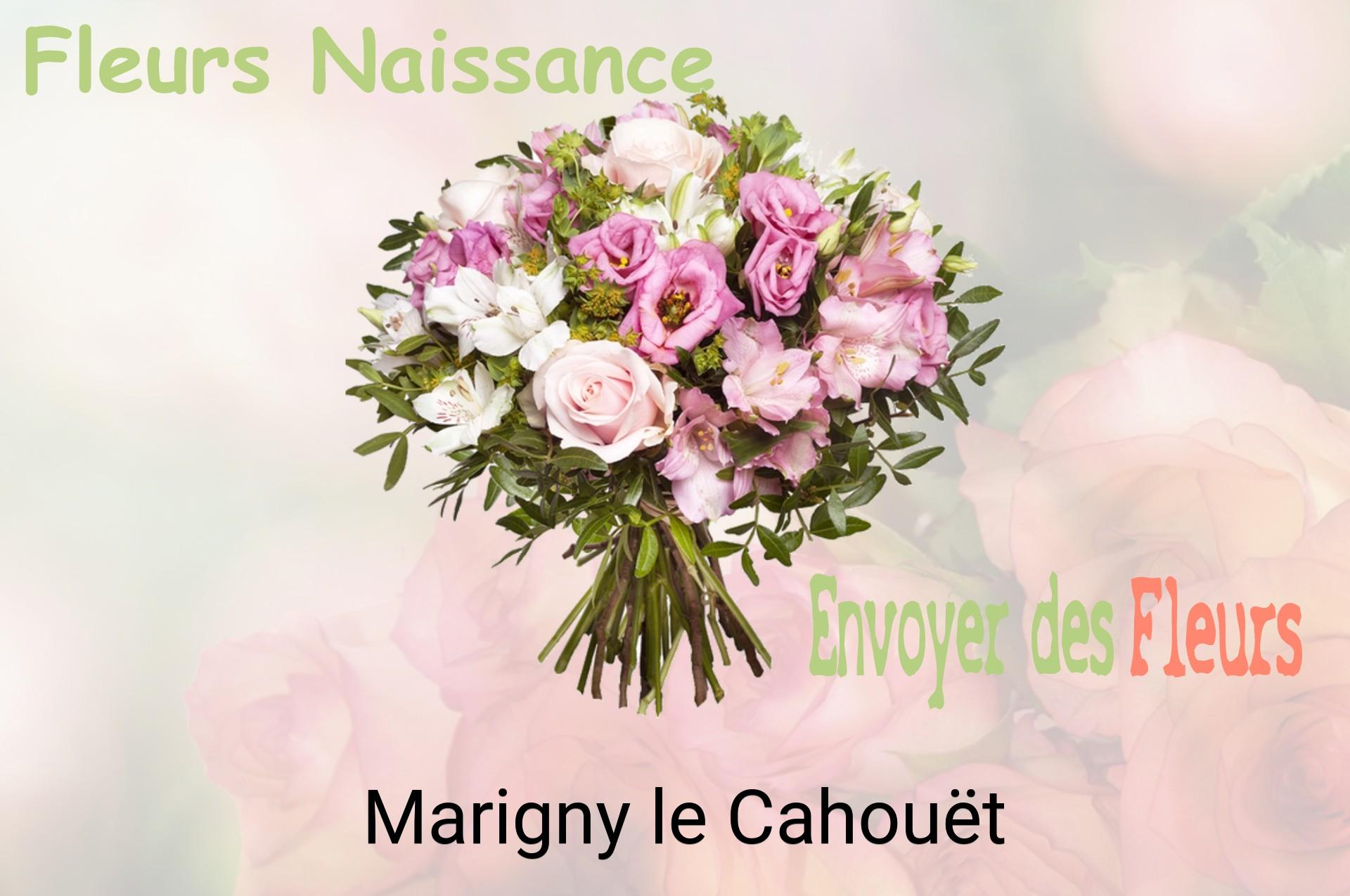 Bouquet de fleurs de naissance livré à Marigny-le-Cahouët